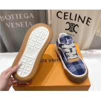 Popular Style Louis Vuitton LV Tilted Sneakers in Damier Canvas Navy Blue 2026 1AJTJ9