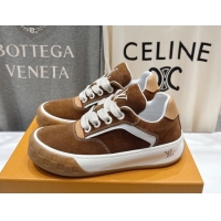 Most Popular Louis Vuitton LV Tilted Sneakers in Suede Tan 2026 1AJTJ9