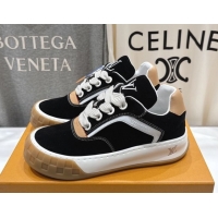 Good Quality Louis Vuitton LV Tilted Sneakers in Suede Black 2026 1AJTJ9