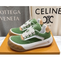Cheap Price Louis Vuitton LV Tilted Sneakers in Suede Green 2026 1AJTJ9