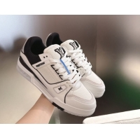 Good Product Louis Vuitton Men's LV Trainer Sneakers in Calfskin Leather White/Black 2026 0303109