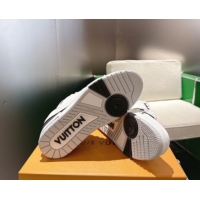 Good Product Louis Vuitton Men's LV Trainer Sneakers in Calfskin Leather White/Black 2026 0303109