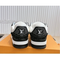 Good Looking Louis Vuitton LV Trainer Sneakers in Monogram Denim and Grained Leather White/Black 2026 1A9JGF 0303120