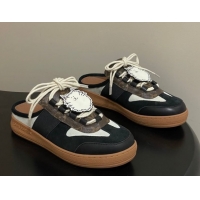 Grade Quality Louis Vuitton Lous Open Back Sneaker Mules in Canvas Black 2026 1AICF5