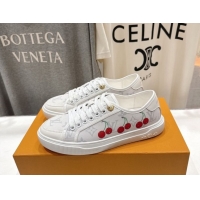 Most Popular Louis Vuitton LV x TM LV Lagoon Sneakers in Monogram Canvas and Red Cherry White 2026 1AHKYU