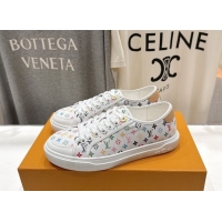 Stylish Louis Vuitton LV x TM LV Lagoon Sneakers in Monogram Multicolore Canvas White 2026 1AJKBL