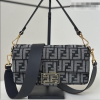 Buy Cheap Fendi Baguette Bag in Dark Blue Denim-effect FF Jacquard 8679 2026 Top