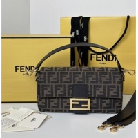 Promotional Fendi Baguette Bag in Tobacco Brown FF Jacquard Fabric 8679 Brown/Gold 2026 Top