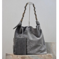 Luxury Discount Saint Laurent Amalia Bag in Suede with Chain 834750 Grey 2026