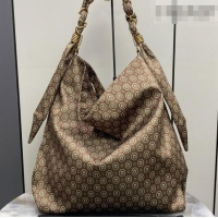 Top Grade Saint Laurent Amalia Bag in Print Fabric with Chain 834750 Brown 2026