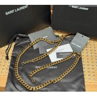 Best Price Saint Laurent YSL Metal-tone Chain Belt 0724 Aged Gold 2025