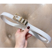 New Design Saint Laurent Calfskin Leather Belt 3cm YSL26010402 White 2025