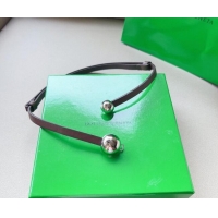 Buy Fashionable Bottega Veneta Calfskin Belt with Silver Spheres Buckle 0315 Dark Brown 2025