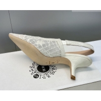 Top Grade Dior J'Adior Slingbacks Pump 6.5cm in Transparent Mesh Embroidered with Millefiori Motif 2026 0302041