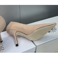 Luxurious Dior J'Adior Pumps 9.5cm in Technical Fabric Nude Pink 2026 DR030201
