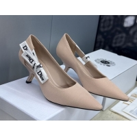Shop Duplicate Dior J'Adior Pumps 6.5cm in Technical Fabric Nude Pink 2026 DR030201