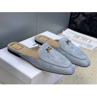 Good Quality Dior Baby Bow Mules in Suede Blue 2026 DR030202