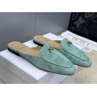 Grade Quality Dior Baby Bow Mules in Suede Green 2026 DR030202