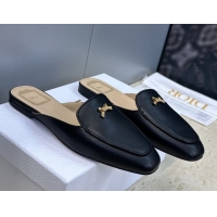 Best Grade Dior Baby Bow Mules in Leather Black 2026 DR030202