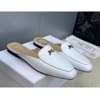Top Grade Dior Baby Bow Mules in Leather White 2026 DR030202
