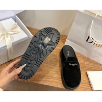 Shop Duplicate Dior Boy Platform Mules in Suede Black 2026 DR030203