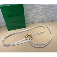 Luxury Cheap Bottega Veneta Sardine Calfskin Waist Belt 2011025 White 2025