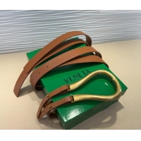 Top Grade Bottega Veneta Calfskin Waist Belt 2014025 Brown 2025