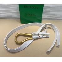 Unique Style Bottega Veneta Calfskin Waist Belt 2014025 White 2025