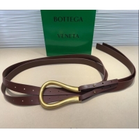 Unique Style Bottega Veneta Calfskin Waist Belt 2014025 Dark Brown 2025