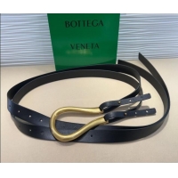 Best Price Bottega Veneta Calfskin Waist Belt 2014025 Black 2025