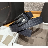Best Product Bottega Veneta Intreccio Loop Belt BV111402 Blue/Black 2025