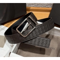 Good Looking Bottega Veneta Intreccio Loop Belt BV111404 Chocolate/Silver 2025