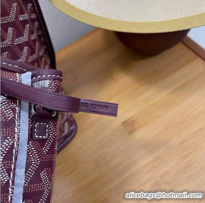 Buy Cheapest Goyard Original Anjou Reversible Bag PM 2399 Burgundy