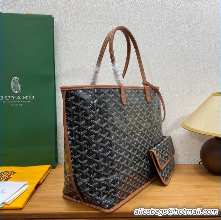 Super Quality Goyard Original Anjou Reversible Bag PM 2399 Black And Tan