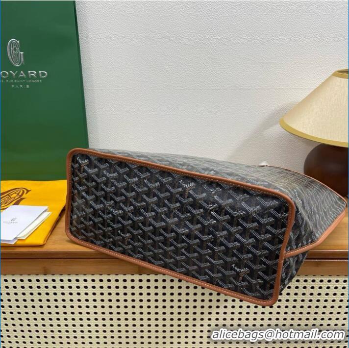 Super Quality Goyard Original Anjou Reversible Bag PM 2399 Black And Tan