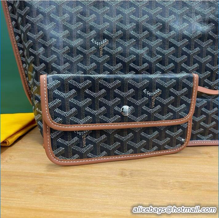 Super Quality Goyard Original Anjou Reversible Bag PM 2399 Black And Tan