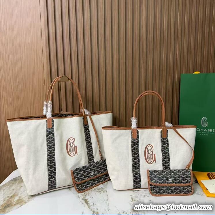 Discount Goyard Anjou St Louis Pertuis Tote Bag GM 2159 Black And Tan