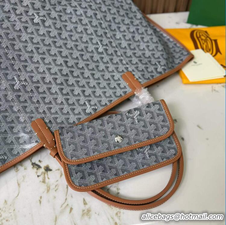 ​Hot Sell Goyard Anjou St Louis Pertuis Tote Bag GM 2159 Dark Grey