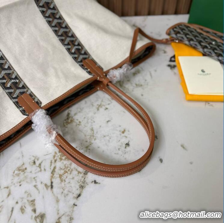 Inexpensive Goyard Anjou St Louis Pertuis Tote Bag PM 2159 Black And Tan