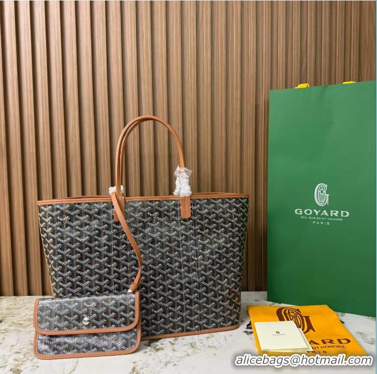 Inexpensive Goyard Anjou St Louis Pertuis Tote Bag PM 2159 Black And Tan