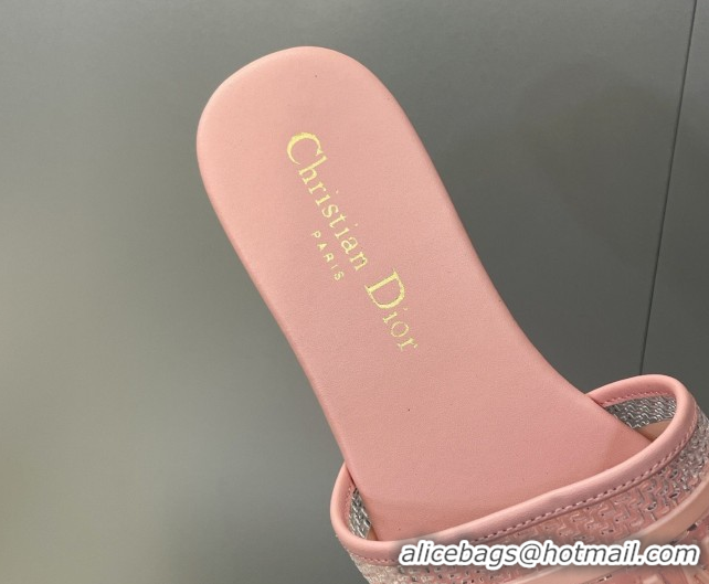 Top Design Dior Dway Flat Slides Sandal in Transparent and TPU Pink 2026 0302089