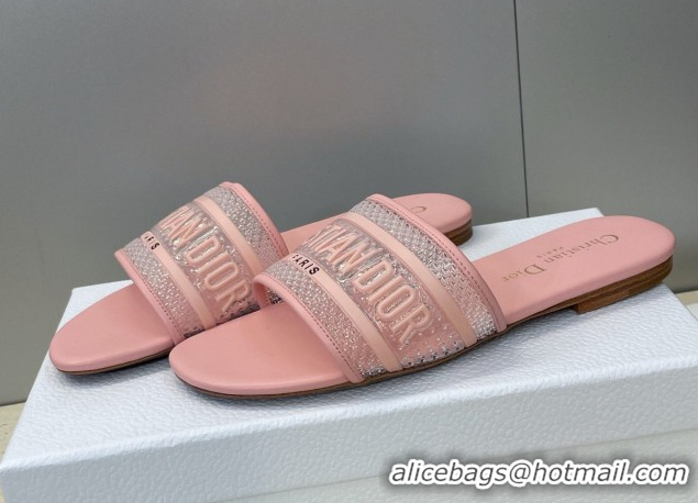Top Design Dior Dway Flat Slides Sandal in Transparent and TPU Pink 2026 0302089