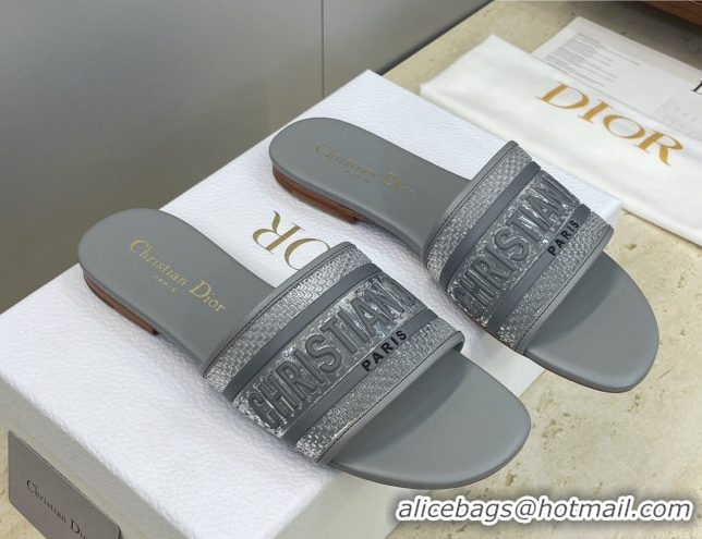 Top Grade Dior Dway Flat Slides Sandal in Transparent and TPU Grey 2026 0302090