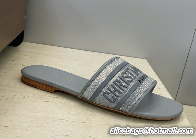 Top Grade Dior Dway Flat Slides Sandal in Transparent and TPU Grey 2026 0302090