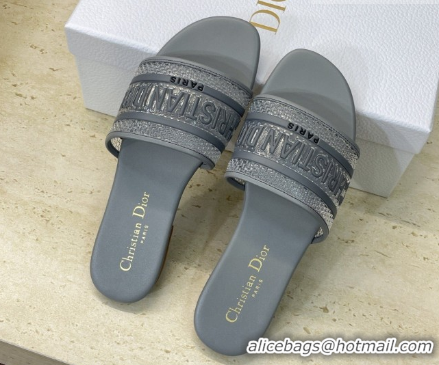 Top Grade Dior Dway Flat Slides Sandal in Transparent and TPU Grey 2026 0302090
