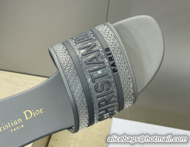 Top Grade Dior Dway Flat Slides Sandal in Transparent and TPU Grey 2026 0302090