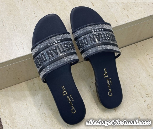 Best Product Dior Dway Flat Slides Sandal in Transparent and TPU Blue 2026 0302092