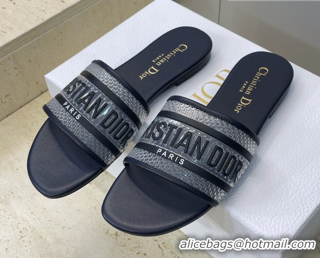 Best Product Dior Dway Flat Slides Sandal in Transparent and TPU Blue 2026 0302092