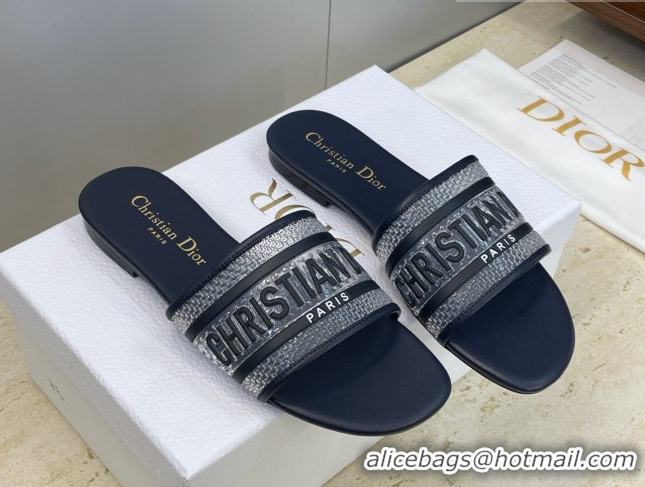 Best Product Dior Dway Flat Slides Sandal in Transparent and TPU Blue 2026 0302092