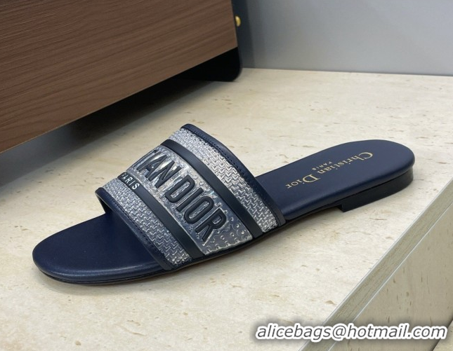 Best Product Dior Dway Flat Slides Sandal in Transparent and TPU Blue 2026 0302092